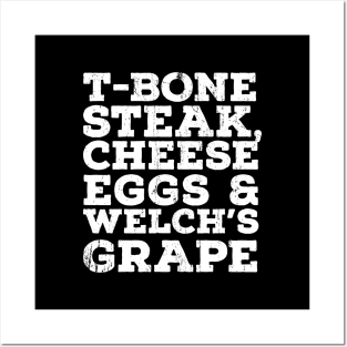 Guest Check - T-Bone Steak, Cheese Eggs, Welch's Grape Posters and Art